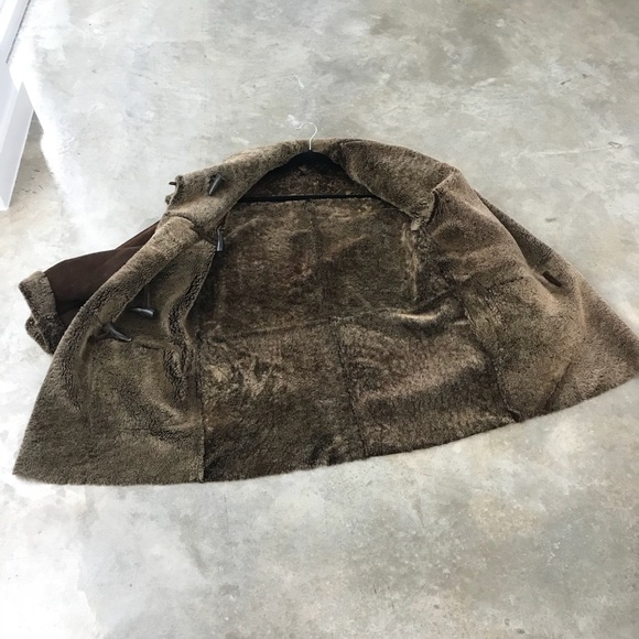 Shearling and suede coat - Picture 3 of 3